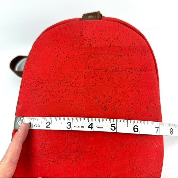 Sew Da Kine Handbag Cork Hawaiin Hobo Bag Bright Red Purse New - Picture 11 of 13